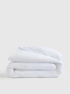 NWOT QUINCE Signature Giza Cotton Sateen Duvet Cover King/Cal King White 7953